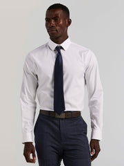 Cotton Blend Slim Fit Dress Shirt