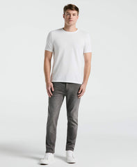 Men's Slim Fit Light Wash Grey Denim Pants