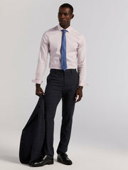 Skinny Fit Navy Plaid Suit Pant