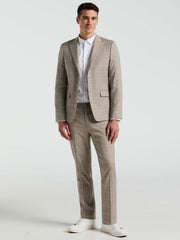 Skinny Fit Windowpane Pattern Suit Pant