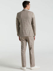 Skinny Fit Windowpane Pattern Suit Pant