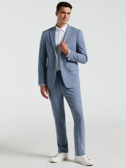 Slim Fit Plaid Print Suit Pant