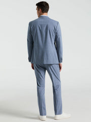 Slim Fit Plaid Print Suit Pant