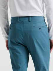 Slim Fit Solid Cotton Blend Suit Pant