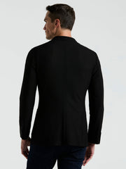 Slim Fit Solid Knit Blazer