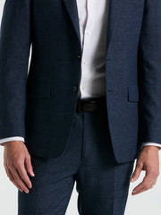 Slim Fit Solid Linen Blend Suit Jacket