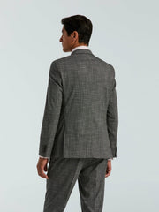 Skinny Fit Houndstooth Suit Jacket