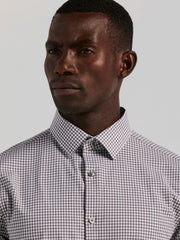 Slim Fit Gingham Cotton Dress Shirt