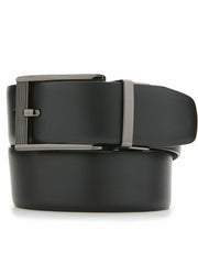 Mesh Buckle Reversible Leather Belt