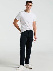 Slim Fit Dyed Solid Twill Five Pocket Pant
