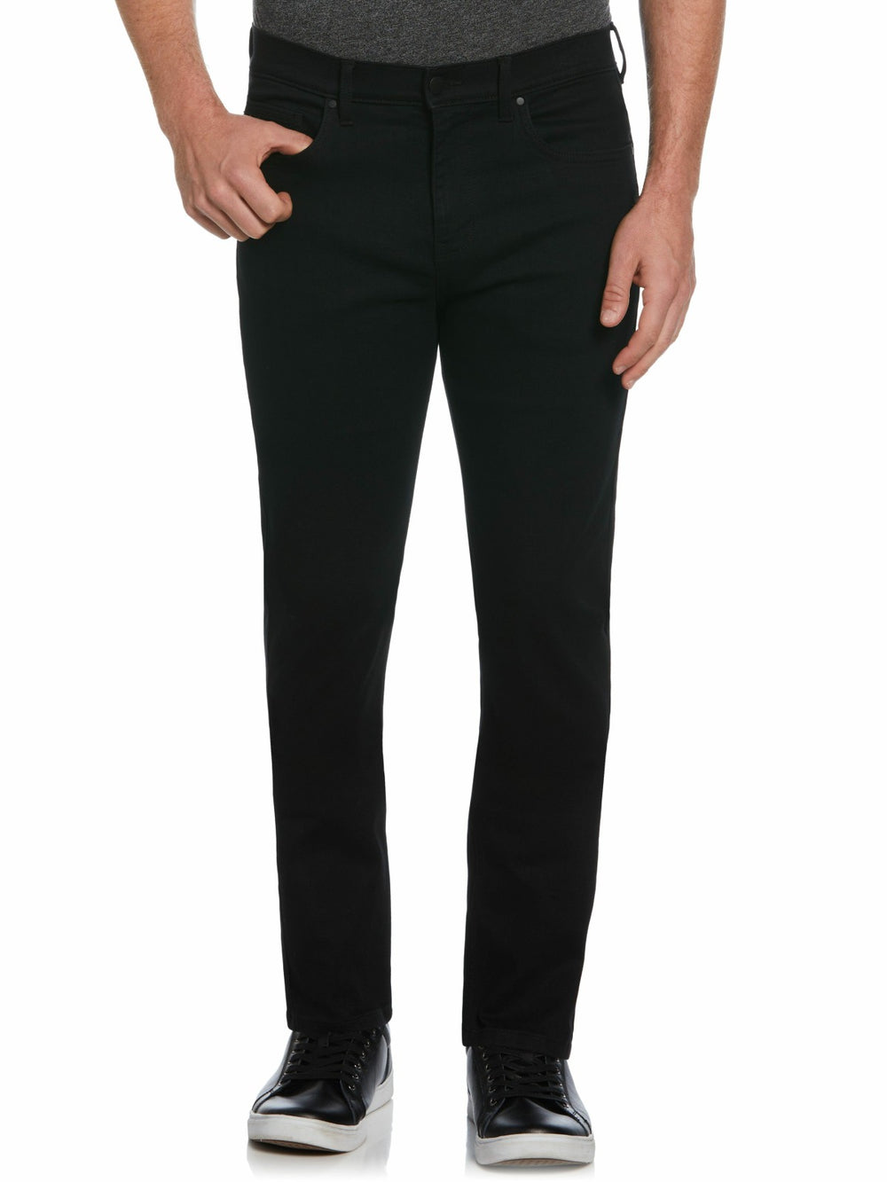 Slim Fit Black Rinse 5-Pocket Denim Jeans
