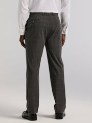Slim Fit Windowpane Suit Pant