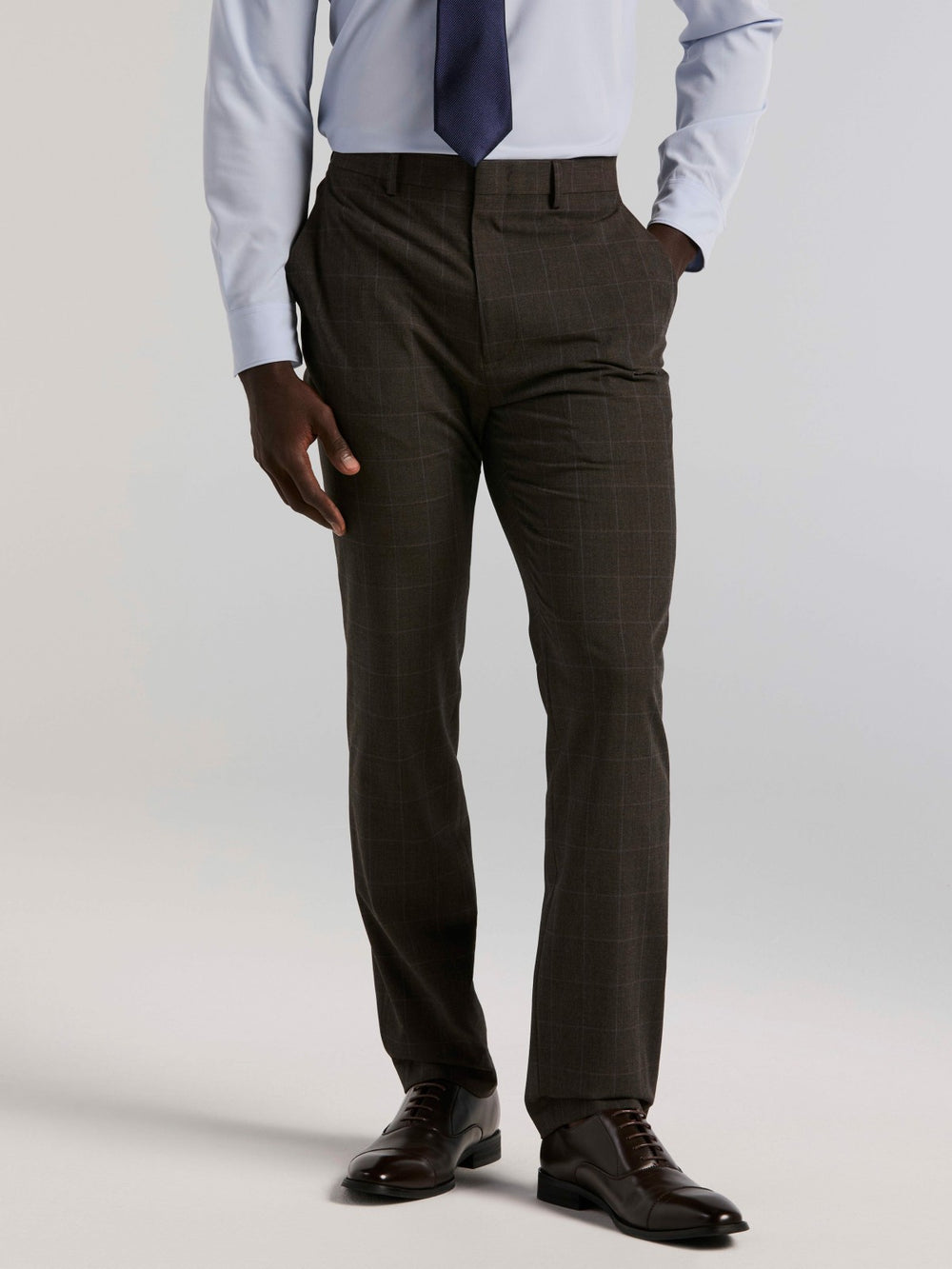 Slim Fit Windowpane Suit Pant