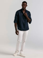 Solid Linen Popover Shirt