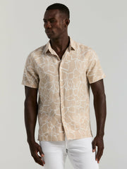 Linen Floral Print Shirt