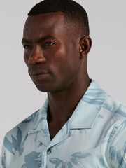 Camp Collar Floral Print Soft Touch Shirt