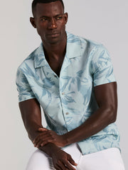 Camp Collar Floral Print Soft Touch Shirt