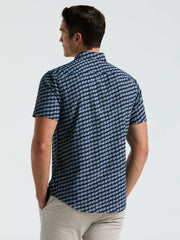 Total Stretch Hash Mark Print Slim Fit Shirt