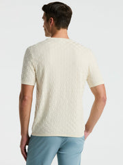 Square Pattern Crew Neck Sweater Tee