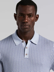 Cotton Modal Geo Polo Sweater