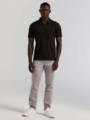 Variegated Vertical Ribbed Zip Polo