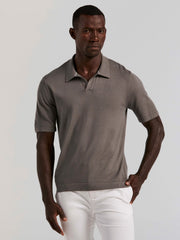 Tech Knit Open Collar Sweater Polo