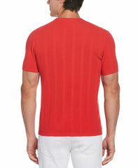 Tech Knit Striped Crew Neck Shirt
