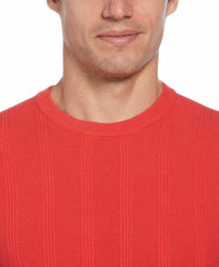 Tech Knit Striped Crew Neck Shirt