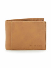 Tan Leather Money Clip Wallet