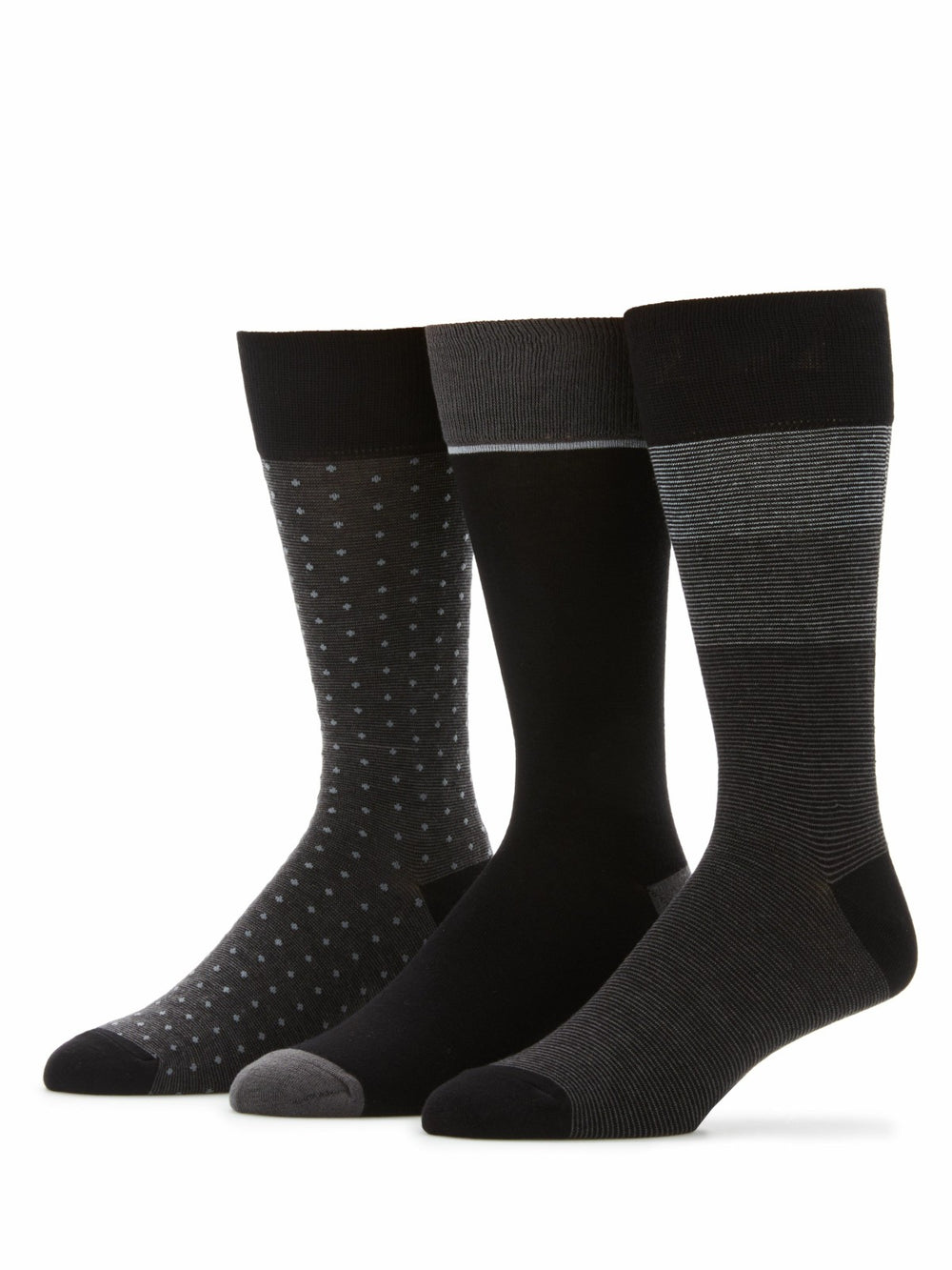 3- Pack Soft Luxury Stripe Color Block Socks