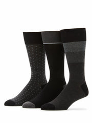 3- Pack Soft Luxury Stripe Color Block Socks