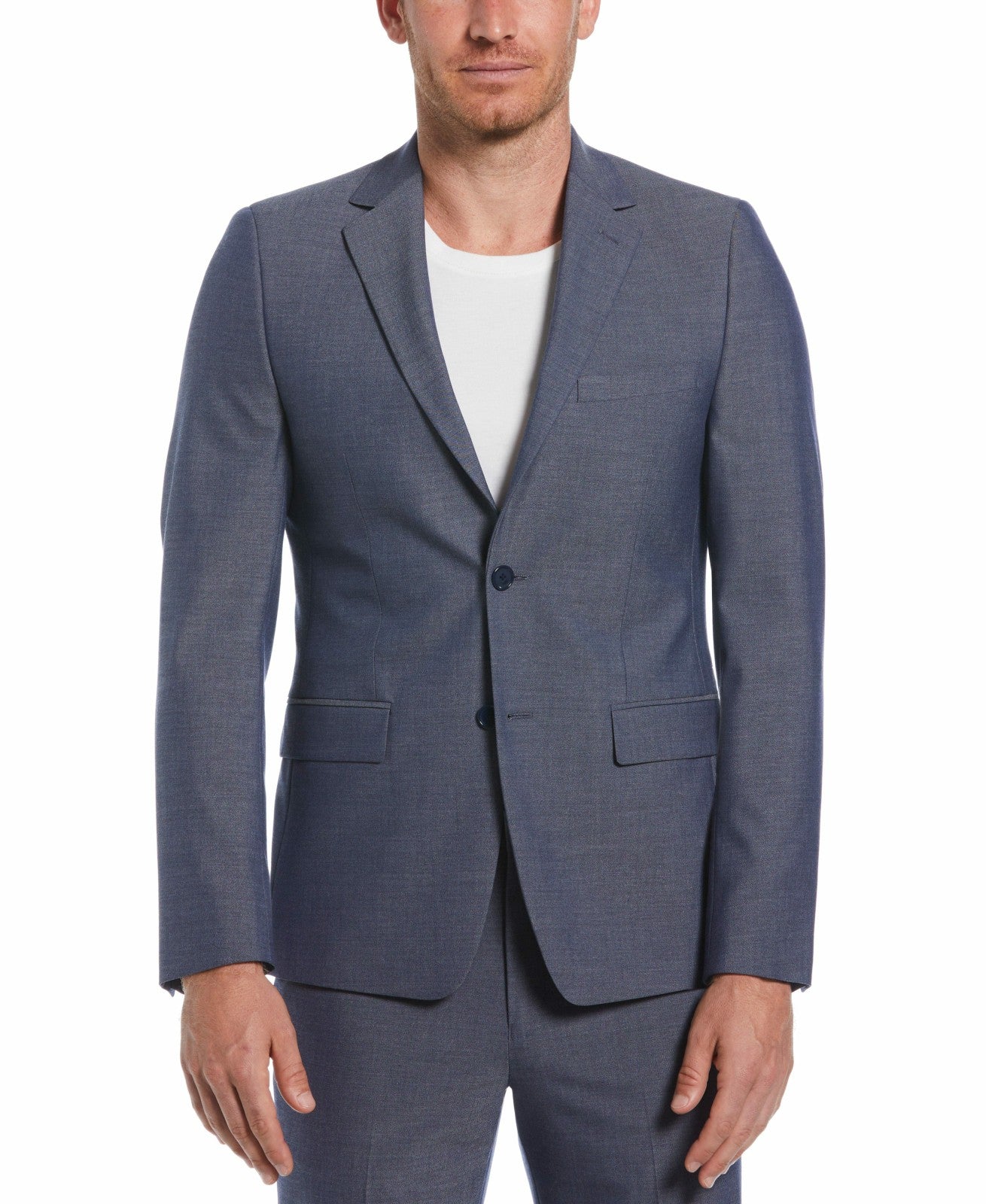 Skinny Fit Notch Lapel Iridescent Suit Jacket