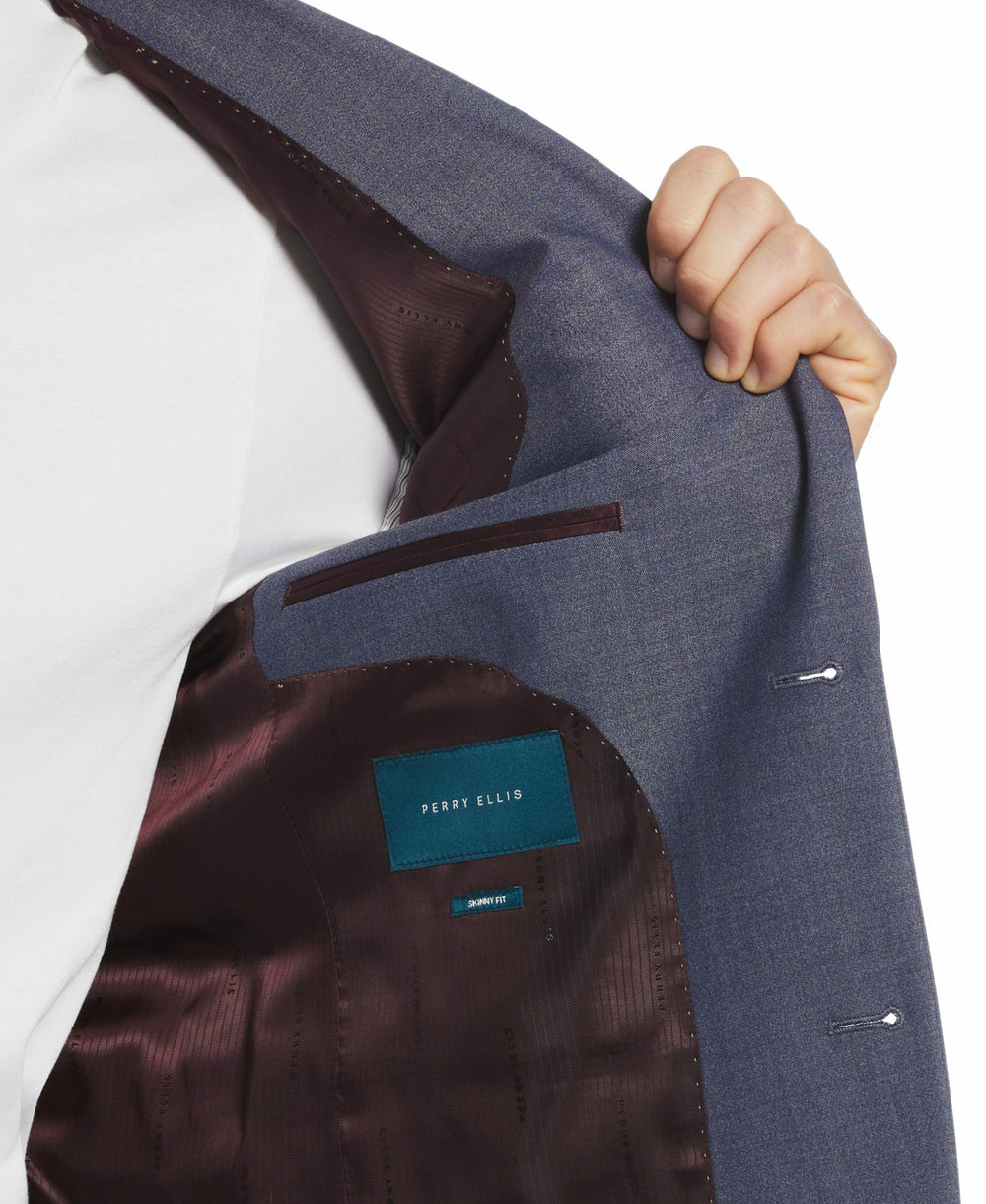 Skinny Fit Notch Lapel Iridescent Suit Jacket