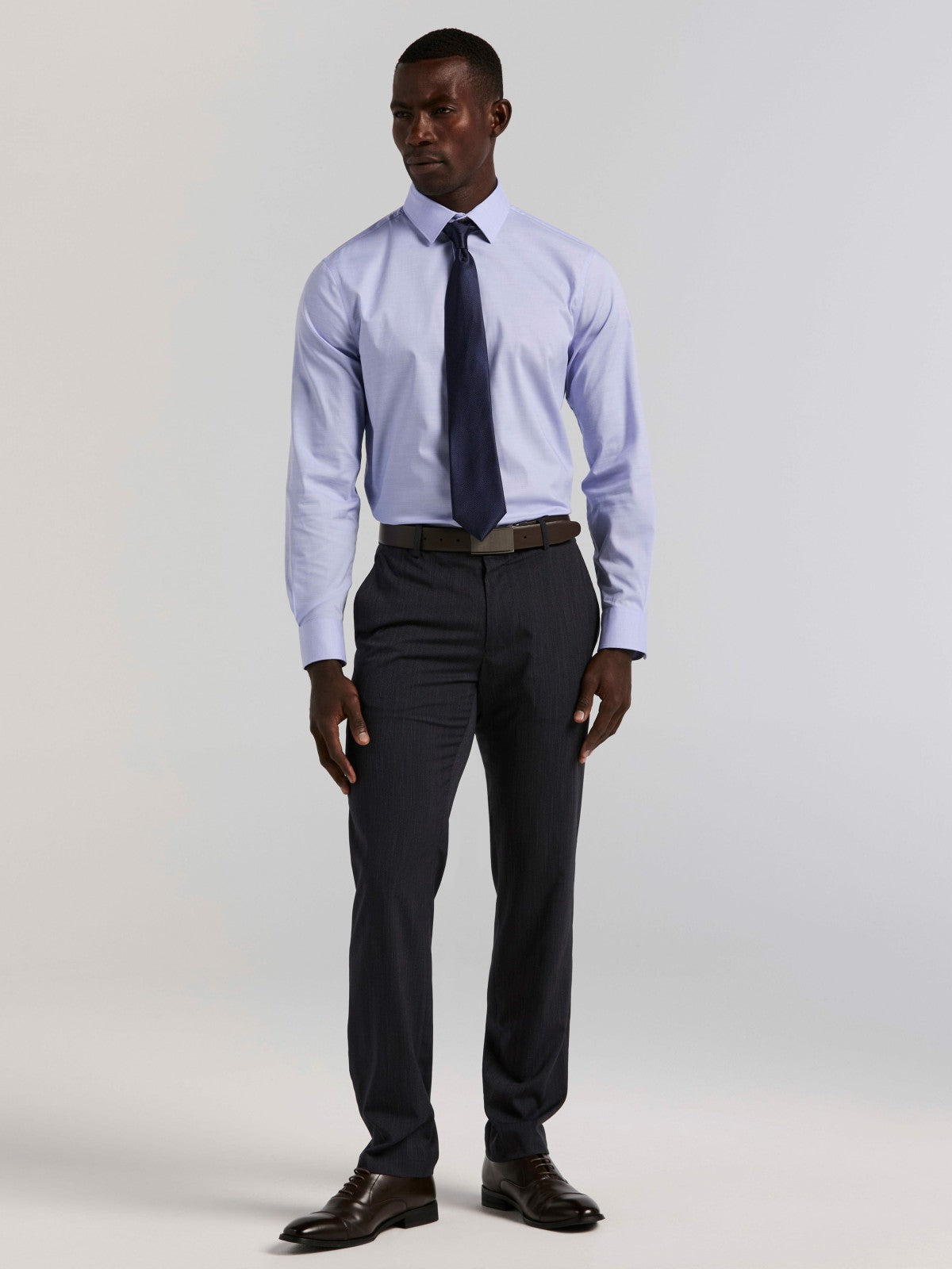 Cotton Blend Slim Fit Dress Shirt
