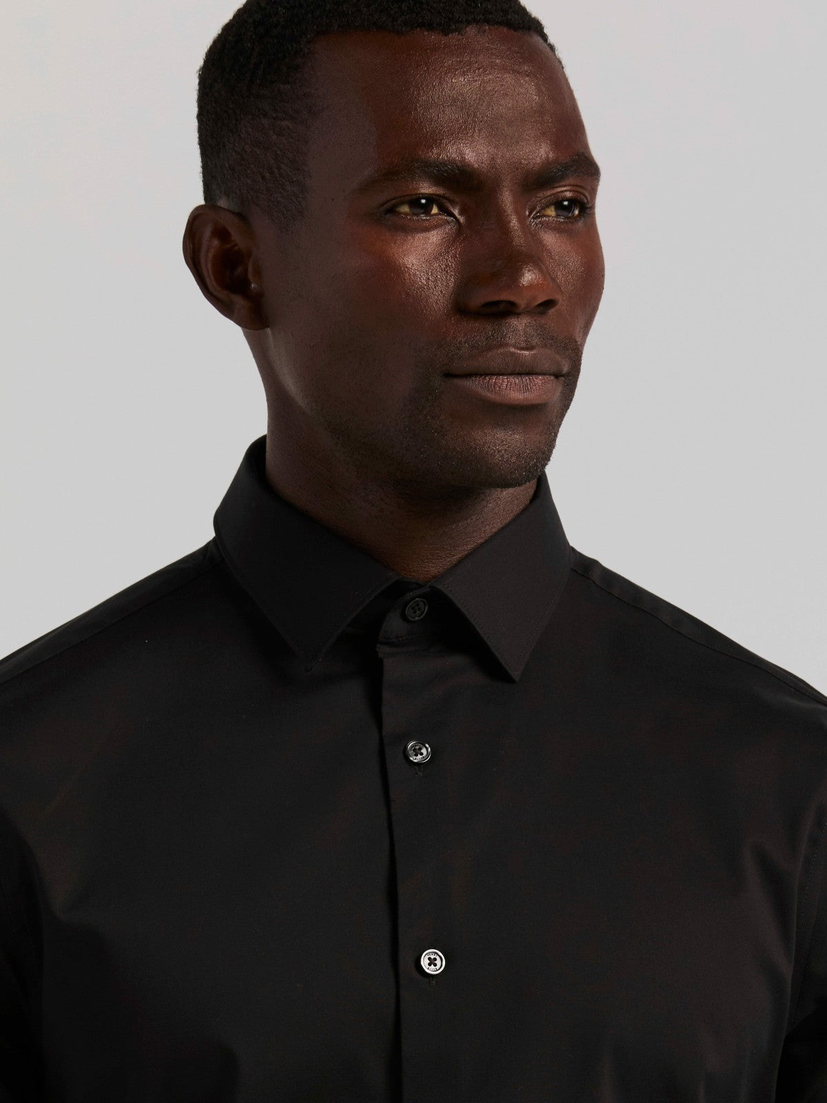 Cotton Blend Slim Fit Dress Shirt