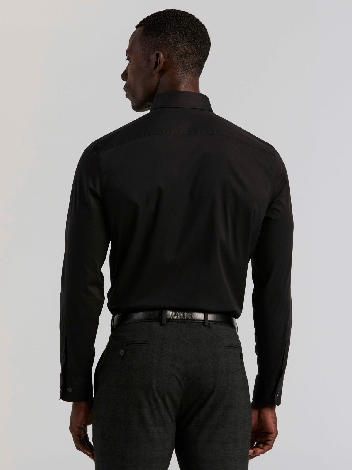 Cotton Blend Slim Fit Dress Shirt