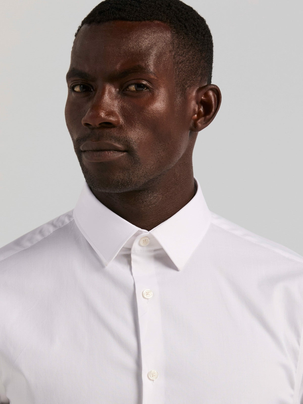 Cotton Blend Slim Fit Dress Shirt