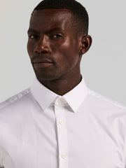 Cotton Blend Slim Fit Dress Shirt
