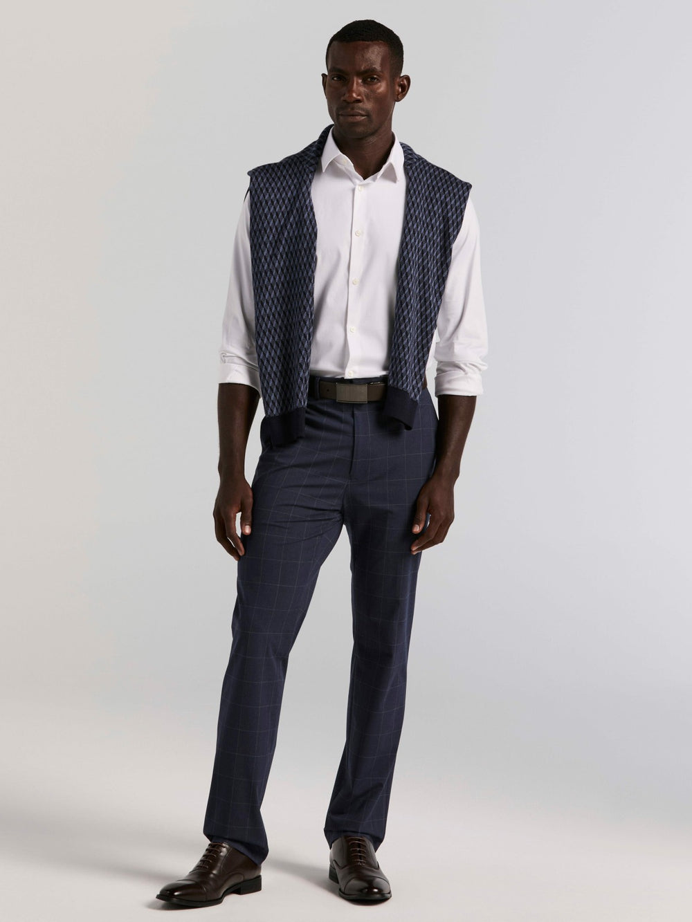 Cotton Blend Slim Fit Dress Shirt