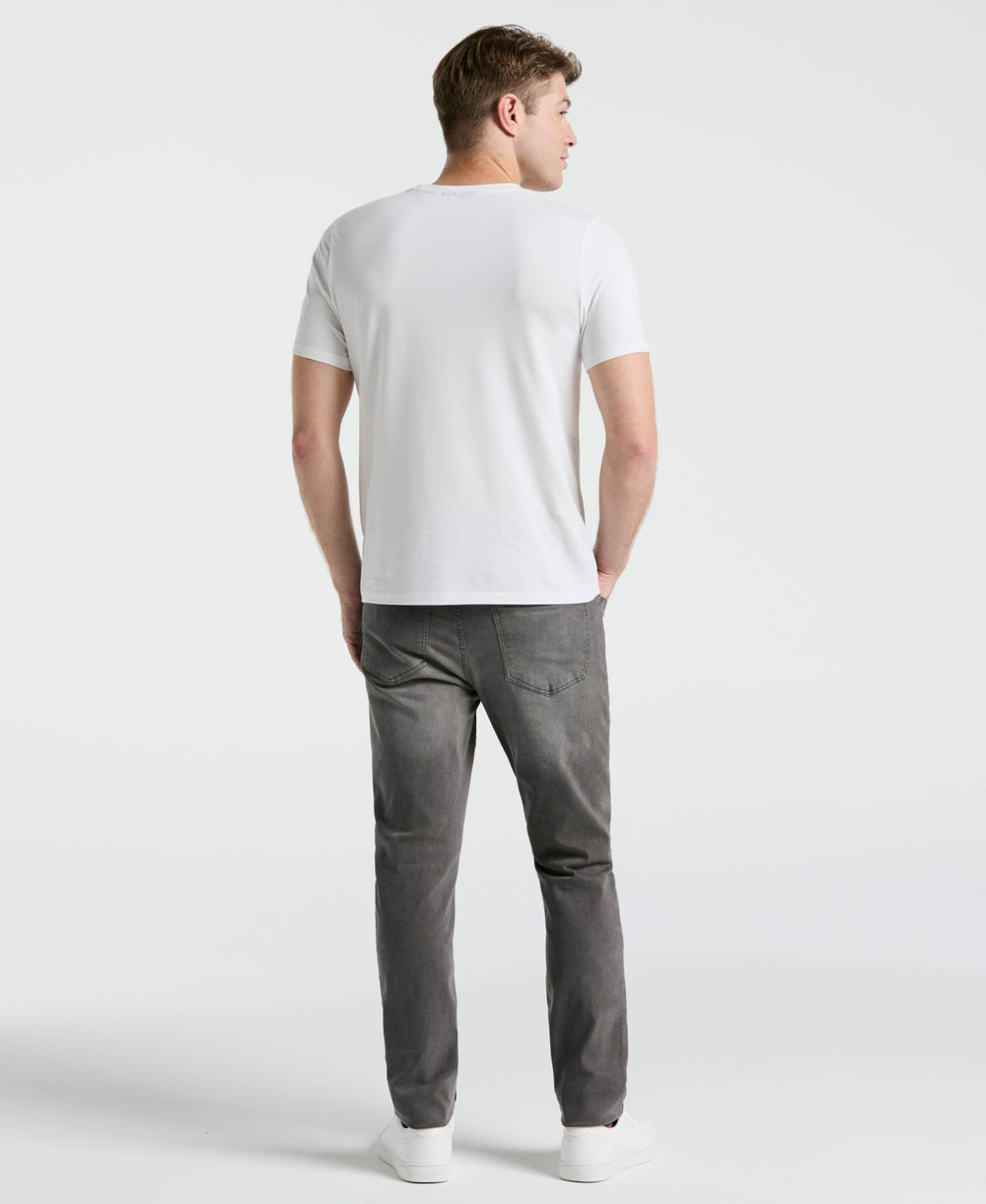 Men's Slim Fit Light Wash Grey Denim Pants