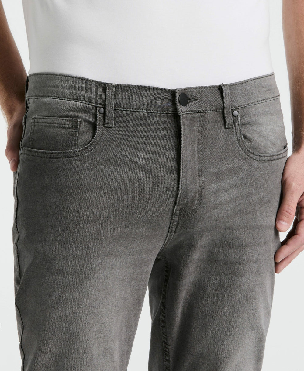 Men's Slim Fit Light Wash Grey Denim Pants