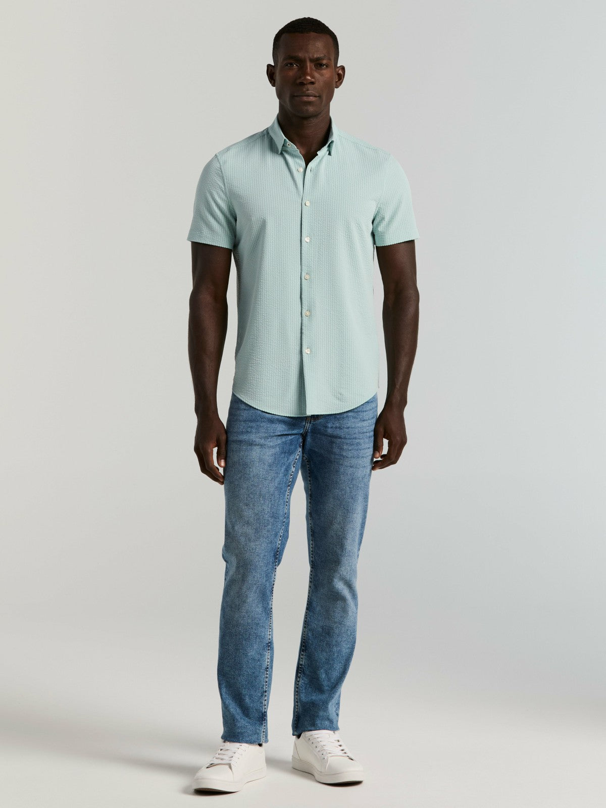 Stretch Seersucker Slim Fit Shirt