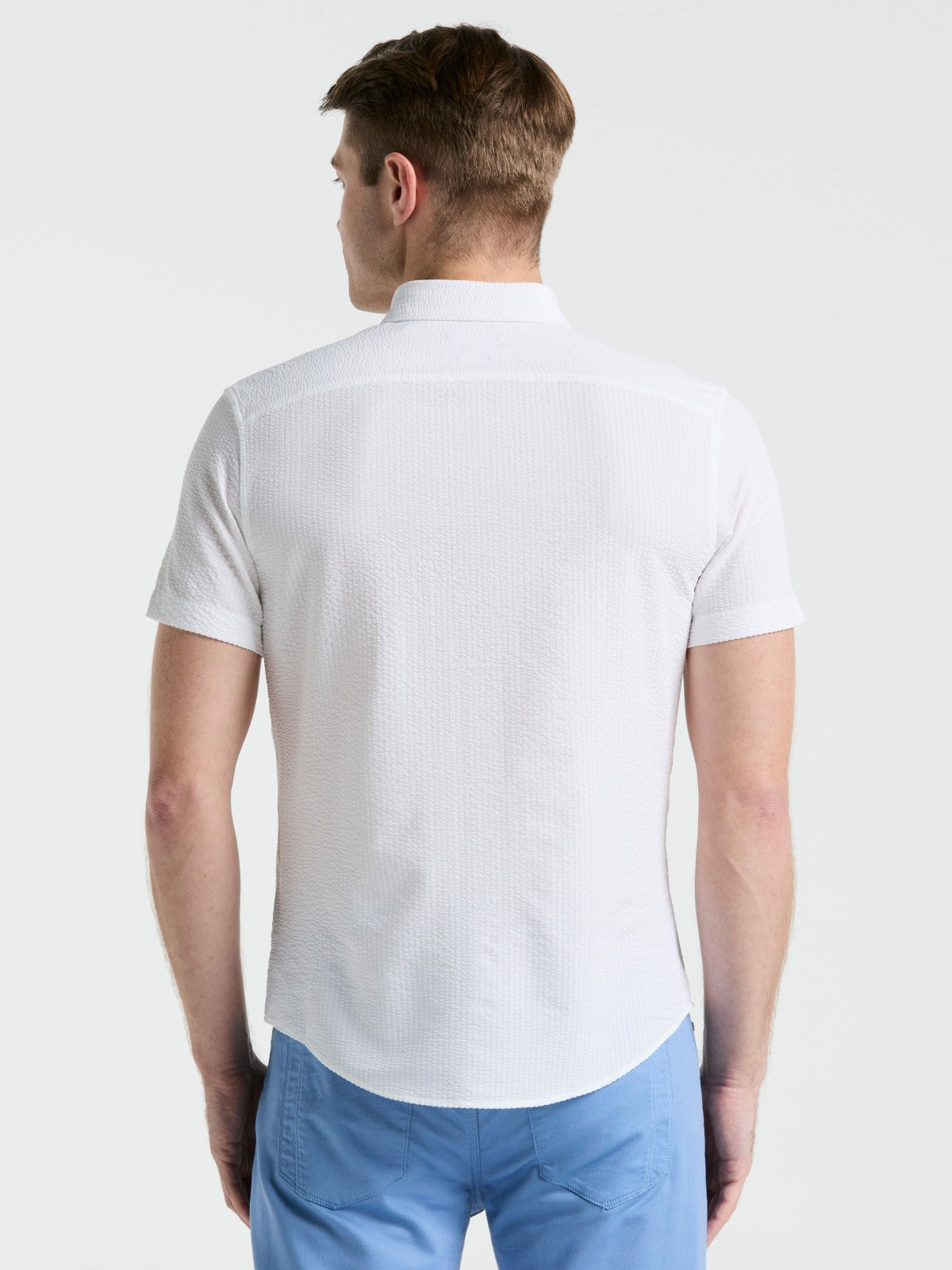 Stretch Seersucker Slim Fit Shirt