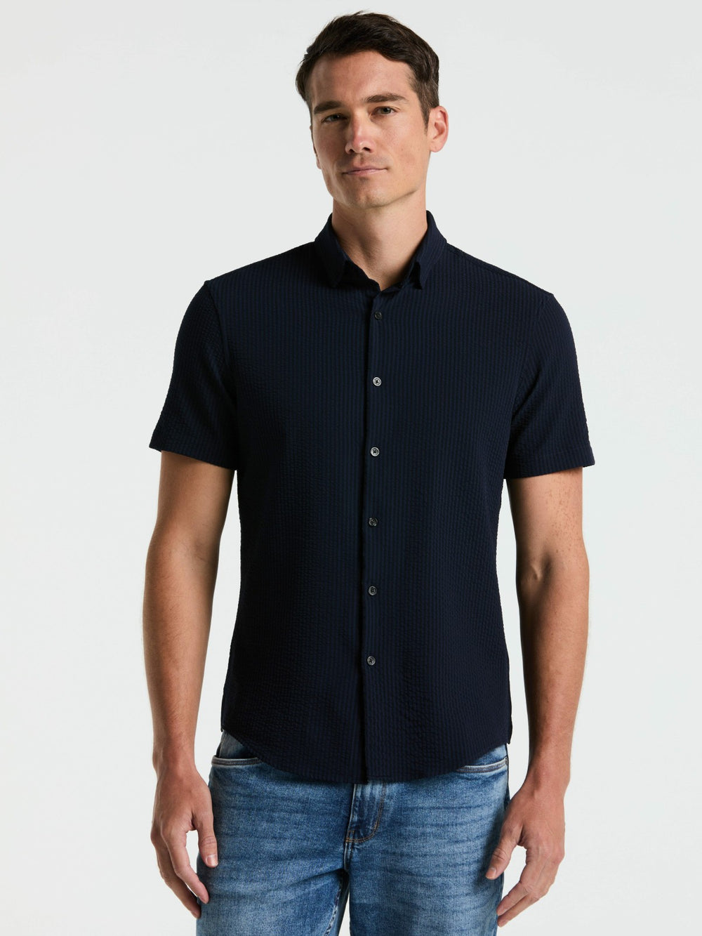 Stretch Seersucker Slim Fit Shirt