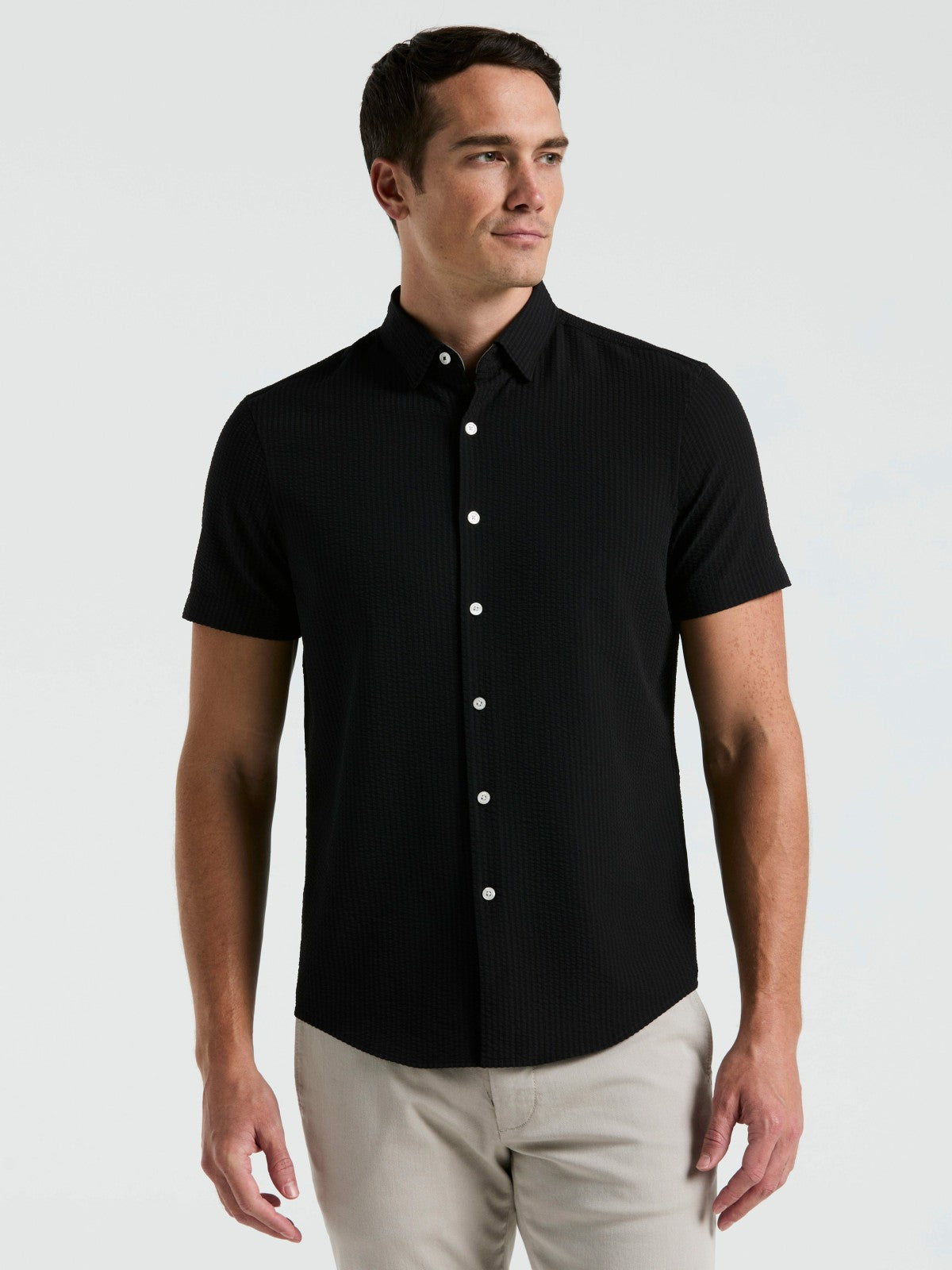Stretch Seersucker Slim Fit Shirt