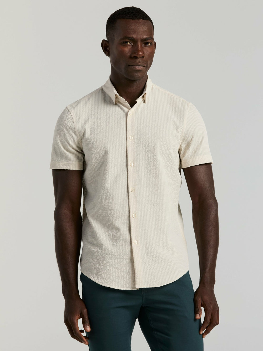 Stretch Seersucker Slim Fit Shirt