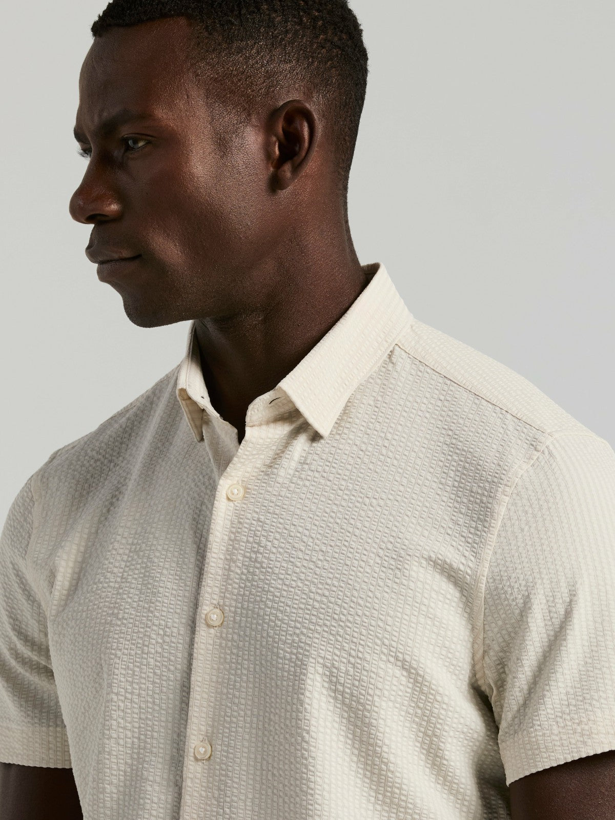 Stretch Seersucker Slim Fit Shirt