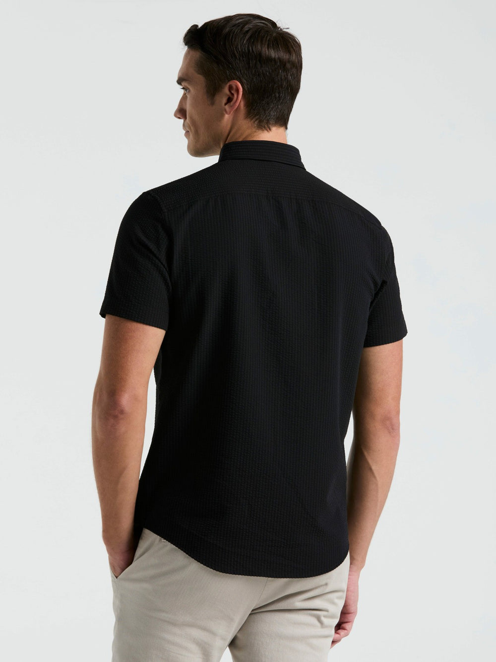Stretch Seersucker Slim Fit Shirt