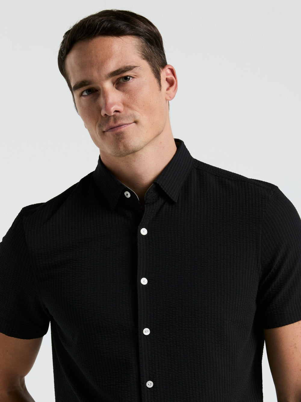 Stretch Seersucker Slim Fit Shirt