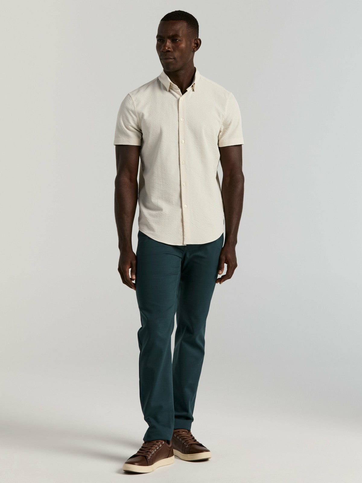 Stretch Seersucker Slim Fit Shirt